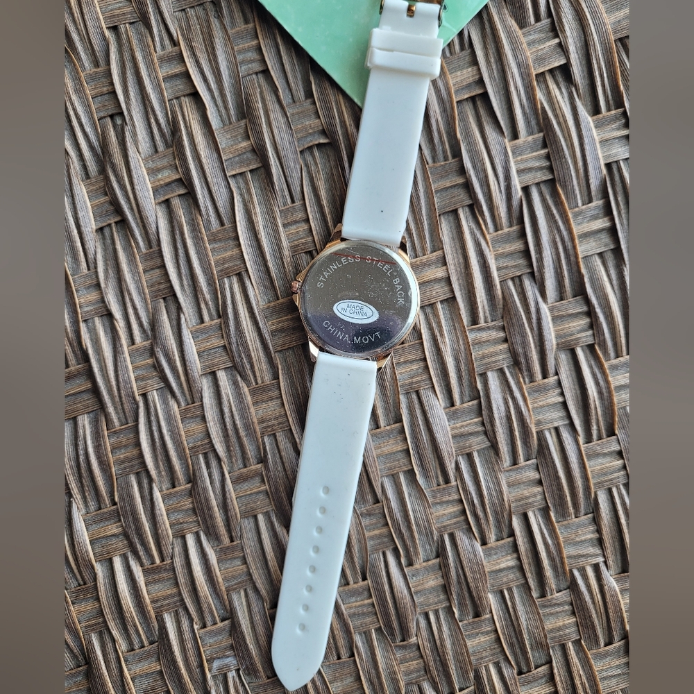 White Infinity Symbol Watch with Rhinestones - Picture 2 of 3